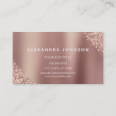 メイクアップアーティストアイラッシュブラッシュグリッターバラ金ゴールド 名刺 (裏面)