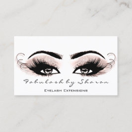 メイクアップアーティストアイラッシュブラッシュグリッターホワイトニュー 名刺