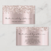 メイクアップアーティストアイラッシュミンクラッシュグレーバラ 名刺 (正面/裏面)