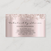 メイクアップアーティストアイラッシュミンクラッシュグレーバラ 名刺 (裏面)