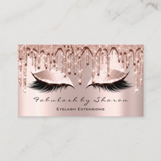 メイクアップアーティストアイラッシュ3Dエフェクトグリッタードリップスバラ 名刺 (正面)