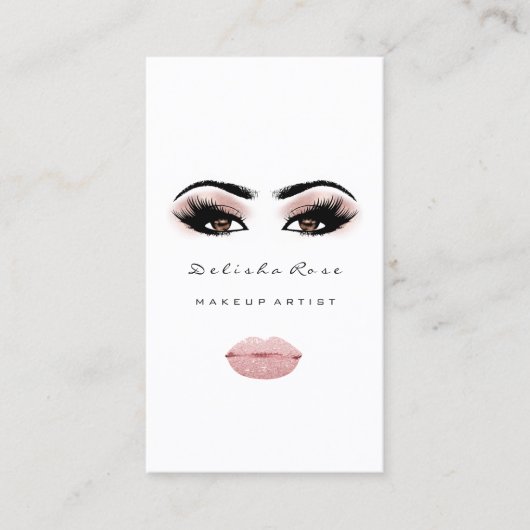 メイクアップアーティストアイリーズバラ眉毛赤面唇 名刺 (正面)