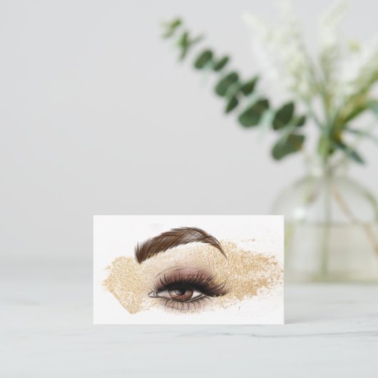 メイクアップアーティストアイ美しいサロンラッシュエクステンション 名刺 (スタンド正面)