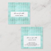 メイクアップアーティストアクアグリッターダイヤモンドスパークル スクエア名刺 (正面/裏面)