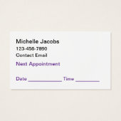 メイクアップアーティストアポイントメントグリジーな名刺 (裏面)