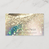 メイクアップアーティストイベントまつ毛スパーク金ゴールドグリッター 予約カード (正面)