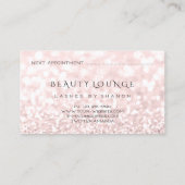 メイクアップアーティストイベントまばたき美しいピンクグレー赤面 予約カード (裏面)