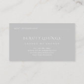メイクアップアーティストイベントまばたき美しいピンク灰色の目 予約カード (裏面)