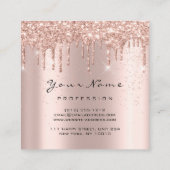 メイクアップアーティストイベントプランナーグリッターまつ毛スクエア スクエア名刺 (裏面)