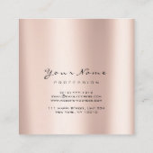 メイクアップアーティストイベントプランナーグリッターアイズラッシュ スクエア名刺 (裏面)