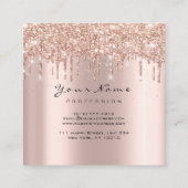 メイクアップアーティストイベントプランナーグリッタースパークイベント1 スクエア名刺 (裏面)