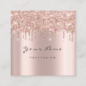 メイクアップアーティストイベントプランナーグリッタースパークイベント スクエア名刺 (正面)