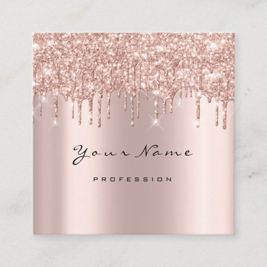 メイクアップアーティストイベントプランナーグリッタースパークイベント スクエア名刺 (正面)