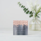 メイクアップアーティストイベントプランナーグリッタースパークグレイGre スクエア名刺 (スタンド正面)