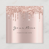 メイクアップアーティストイベントプランナーグリッタースパークスパーク スクエア名刺 (正面)