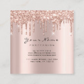 メイクアップアーティストイベントプランナーグリッタースパークスパーク スクエア名刺 (裏面)