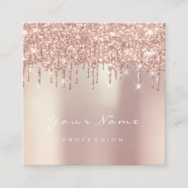 メイクアップアーティストイベントプランナーグリッタースパークパール スクエア名刺