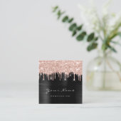 メイクアップアーティストイベントプランナーグリッタースパークユニーク スクエア名刺 (スタンド正面)