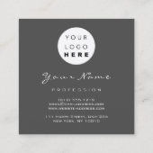 メイクアップアーティストイベントプランナーコンサルティングフレームティール(緑がかった色) スクエア名刺 (裏面)