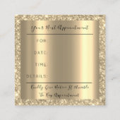 メイクアップアーティストイベントプランナーシャンパーニュ金ゴールドドリップ 予約カード (裏面)