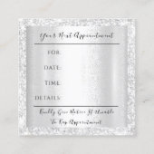 メイクアップアーティストイベントプランナーシルバーグレードリップスブルー 予約カード (裏面)