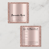 メイクアップアーティストイベントプランナーバラまつげ 予約カード (正面/裏面)