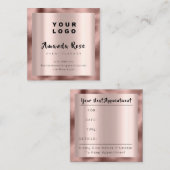 メイクアップアーティストイベントプランナーバラまつ毛ロゴ 予約カード (正面/裏面)