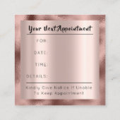 メイクアップアーティストイベントプランナーバラまつ毛ロゴ 予約カード (裏面)