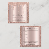 メイクアップアーティストイベントプランナーバラ点滅点滅点 予約カード (正面/裏面)