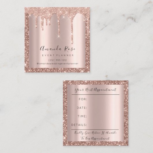 メイクアップアーティストイベントプランナーバラ点滅点滅点 予約カード (正面/裏面)