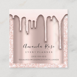 メイクアップアーティストイベントプランナーブラックピンクドリップスVIp 予約カード