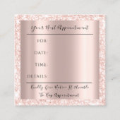 メイクアップアーティストイベントプランナーブラックピンクドリップスVIp 予約カード (裏面)