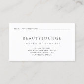 メイクアップアーティストイベントラッシュスタイリストバラ金ゴールド 予約カード (裏面)