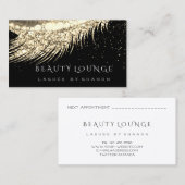 メイクアップアーティストイベントラッシュスタイリスト金ゴールドブラックスパーク 予約カード (正面/裏面)