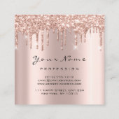 メイクアップアーティストイベント眉グリッターまつ毛スクエア スクエア名刺 (裏面)