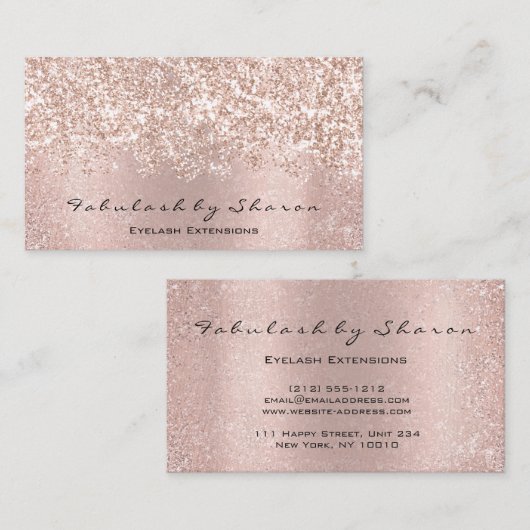 メイクアップアーティストイベント美しいブロガーグリッタールクス 名刺 (正面/裏面)