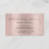 メイクアップアーティストイベント美しいブロガーグリッタールクス 名刺 (裏面)