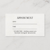 メイクアップアーティストウィンクアイラッシュサロンアポイントメント 予約カード (裏面)