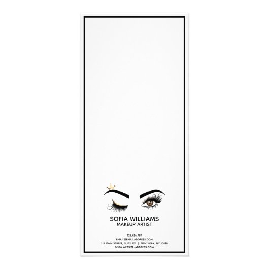 メイクアップアーティストウィンクアイ美しいサロンラッシュエクステンション ラックカード (裏面)