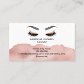 メイクアップアーティストウィンクアイ美しいサロンラッシュエクステンション 名刺 (裏面)