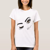 メイクアップアーティストウィンクアイ美しいサロンラッシュエクステンション Tシャツ (正面)