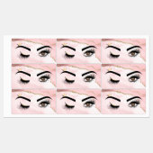 メイクアップアーティストウィンクアイ美しい赤面ピンクアゲート ラベル (シート)