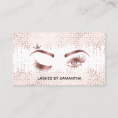 メイクアップアーティストウィンクアイ金ゴールド紙吹雪まばたき 名刺 (正面)