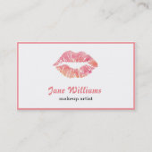 メイクアップアーティストウォーターカラーリップ美しいサロン 名刺 (正面)