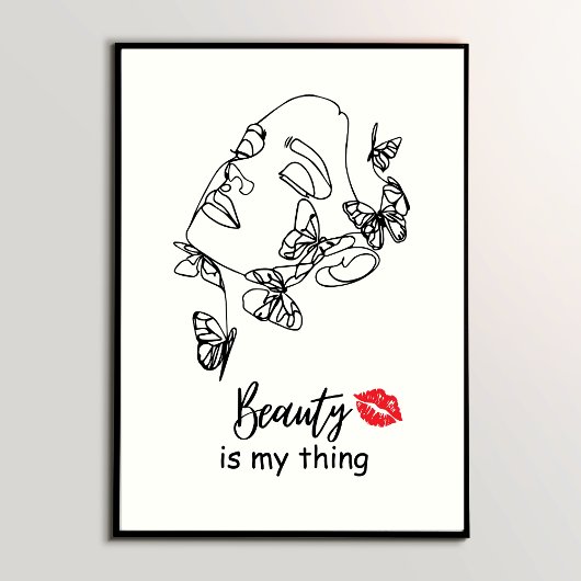 メイクアップアーティストウォールアートビューティシャン美しいサロン ポスター