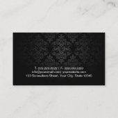 メイクアップアーティストエレガントダークダマスク 名刺 (裏面)