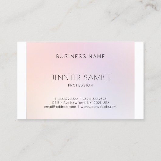 メイクアップアーティストエレガントデザインプモダンライナラグジュアリー 名刺 (裏面)