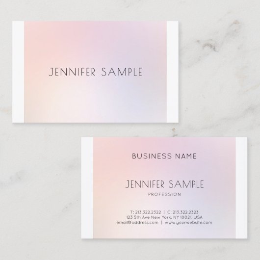メイクアップアーティストエレガントデザインプモダンライナラグジュアリー 名刺 (正面/裏面)