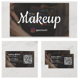 メイクアップアーティストエレガントトレンディーデザイン 名刺