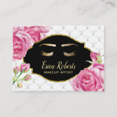 メイクアップアーティストエレガントフローララグジュアリー美しいサロン 名刺 (正面)